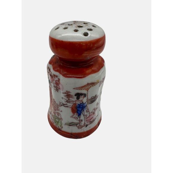 Vintage Japanese Porcelain Salt & Pepper Shakers Geisha Ware CD Kenny Tea Coffee - Picture 6 of 8